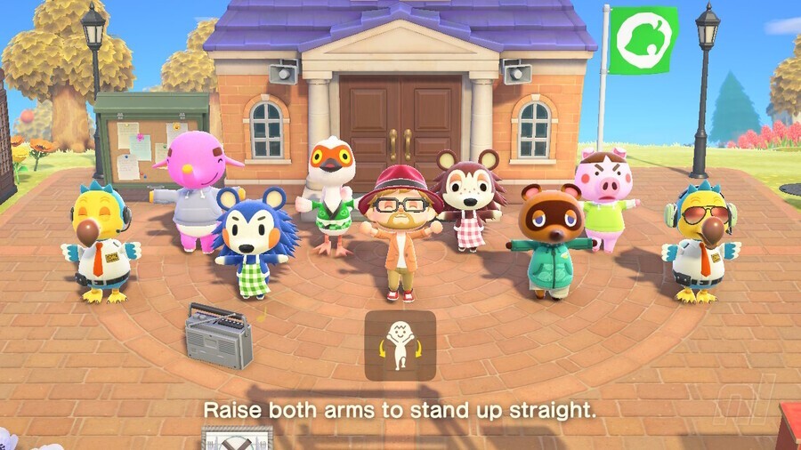 Animal Crossing New Horizons Group Stretching