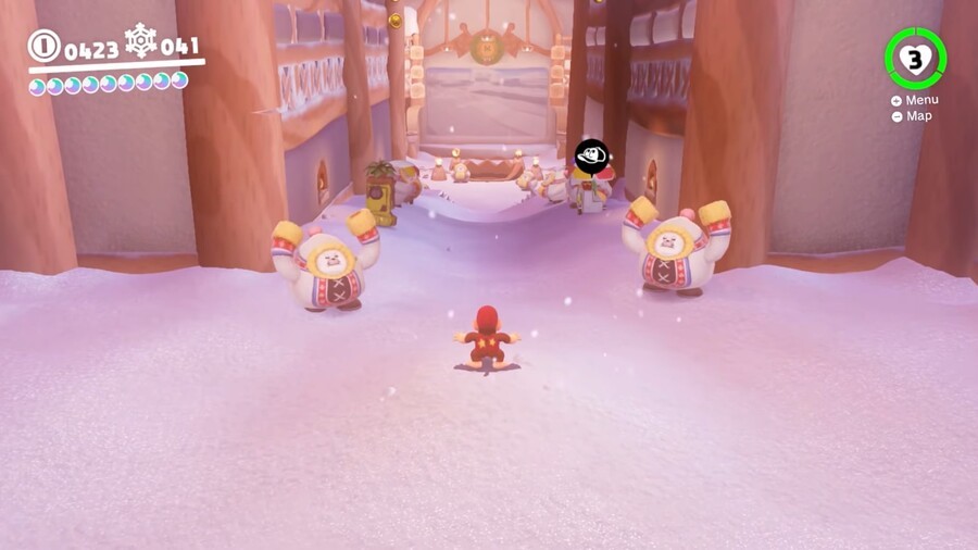 What's the name of this town found in the Snow Kingdom in Super Mario Odyssey?